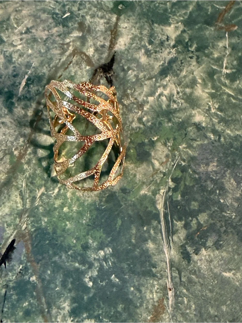 Bohemian style hollowed-out Leaf Ring and Bracelet Set